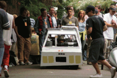 car at starting line