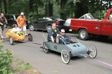 Cars being towed