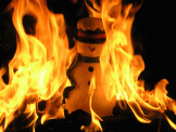 Frosty on fire