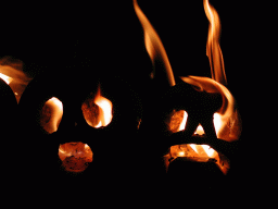 Flaming jack-o-lantern out-take photo